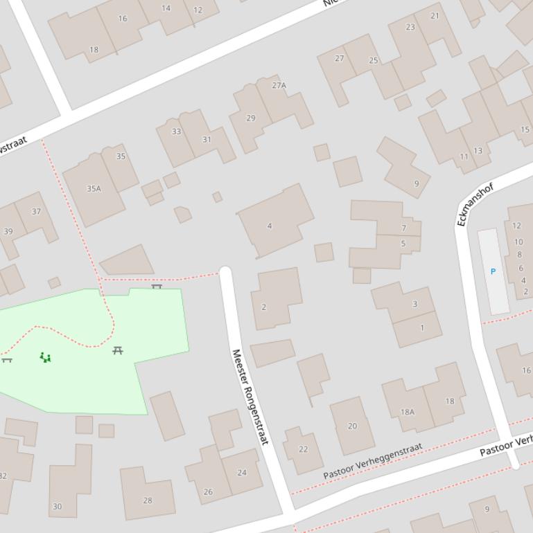 Kaart van de Meester Rongenstraat.