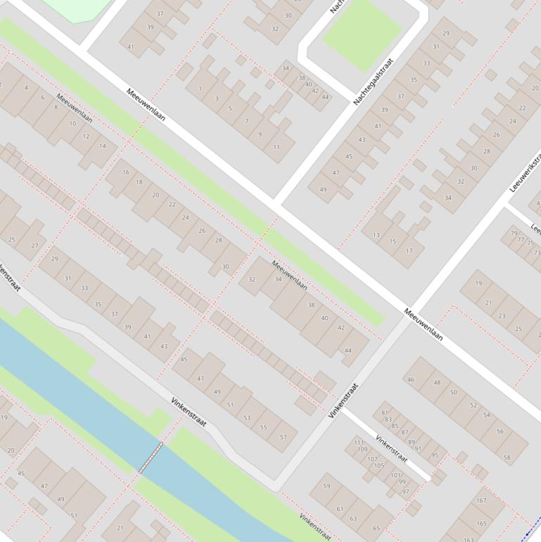 Kaart van de Meeuwenlaan.