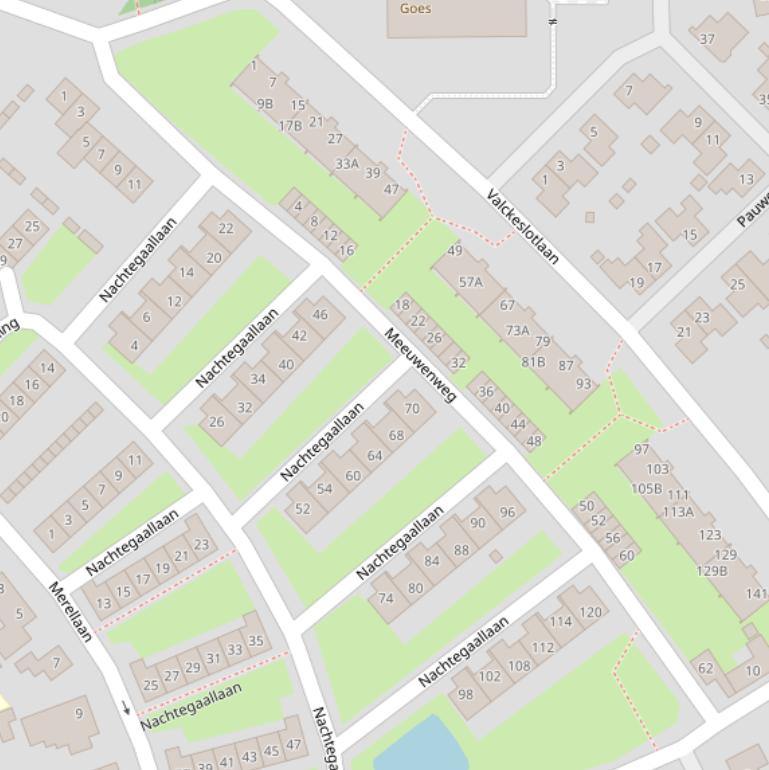 Kaart van de Meeuwenweg.