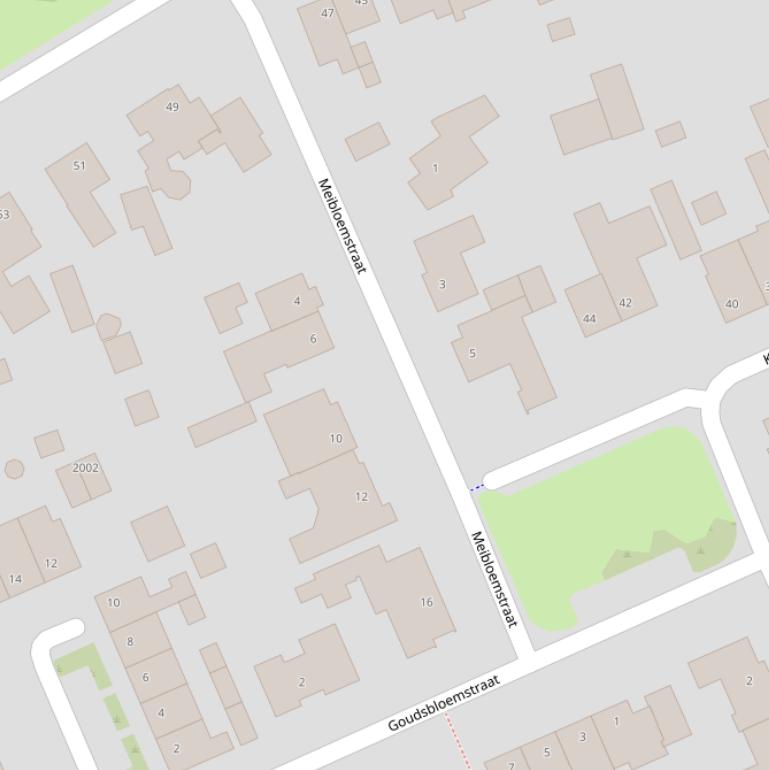 Kaart van de Meibloemstraat.