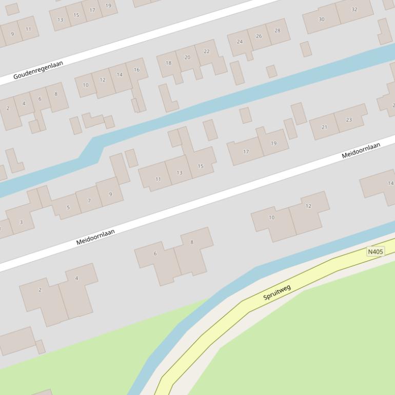 Kaart van de Meidoornlaan.