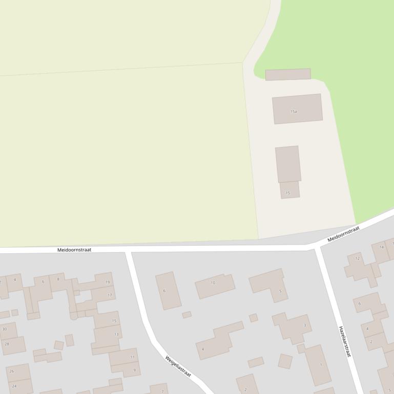 Kaart van de Meidoornstraat.