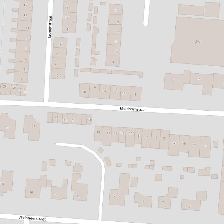 Kaart van de Meidoornstraat.