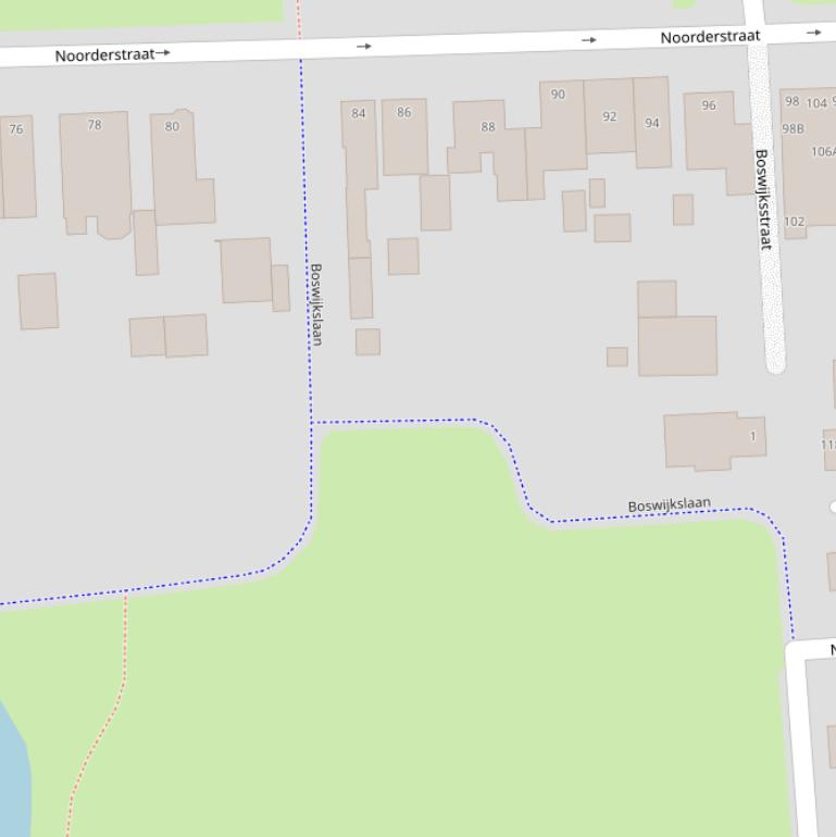 Kaart van de Meihuizenstraat.