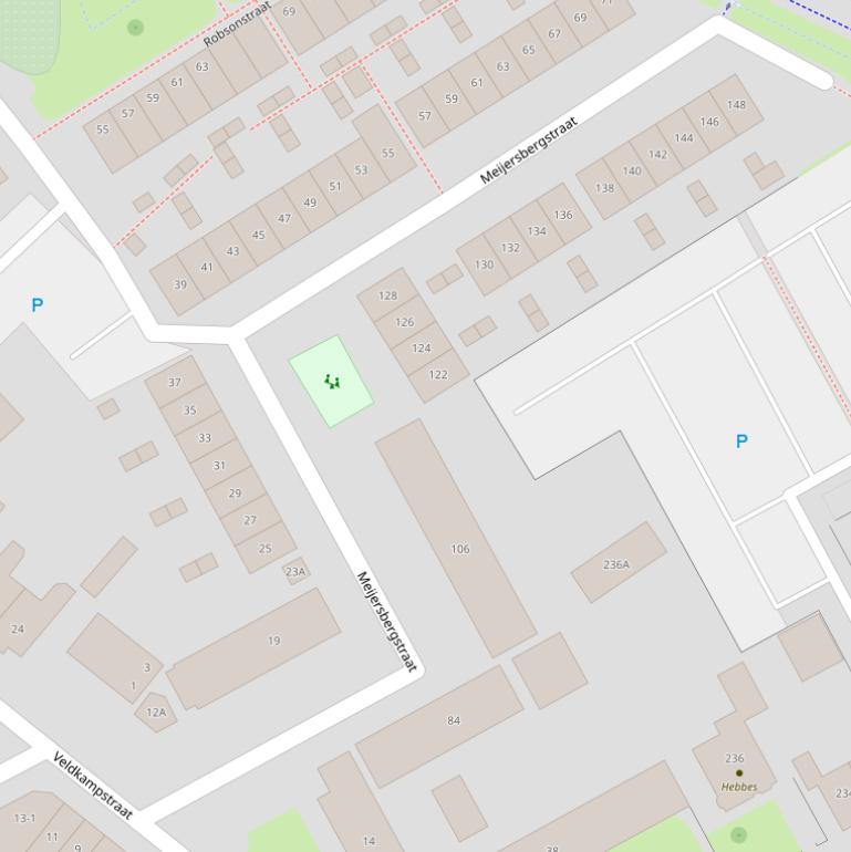 Kaart van de Meijersbergstraat.