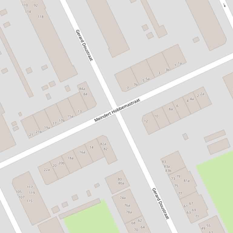 Kaart van de Meindert Hobbemastraat.