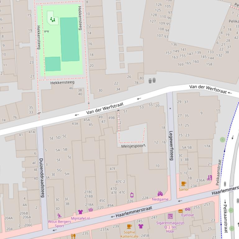 Kaart van de Meisjespoort.