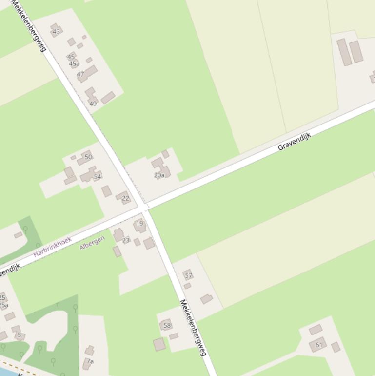 Kaart van de Mekkelenbergweg.