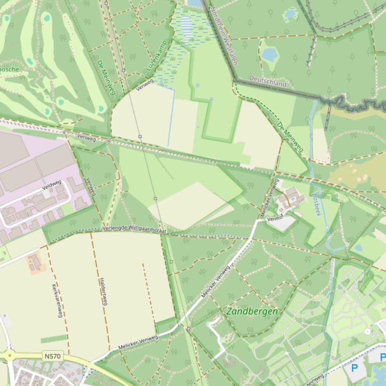 Kaart van de Melickervenweg.