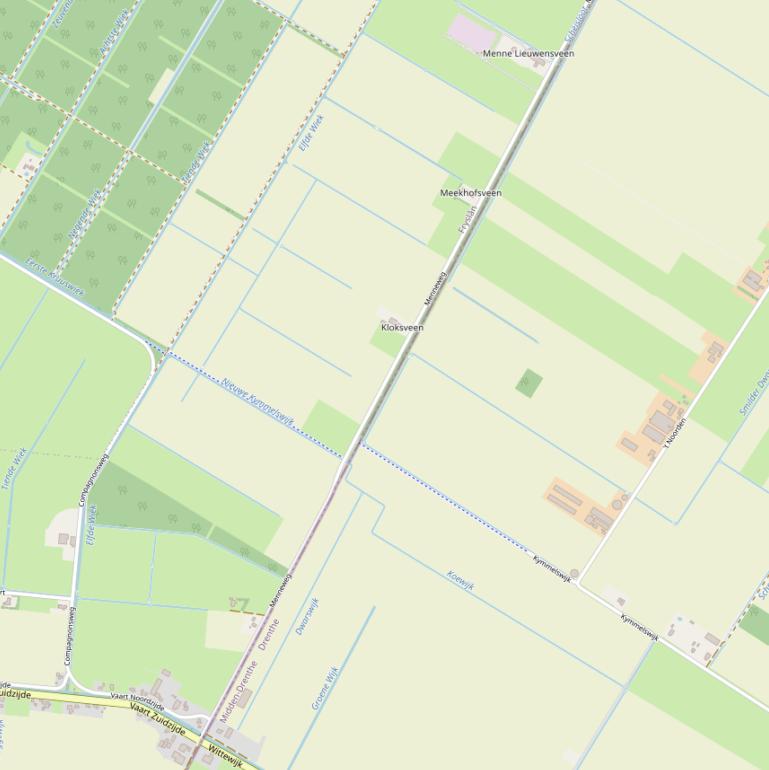 Kaart van de Menneweg.