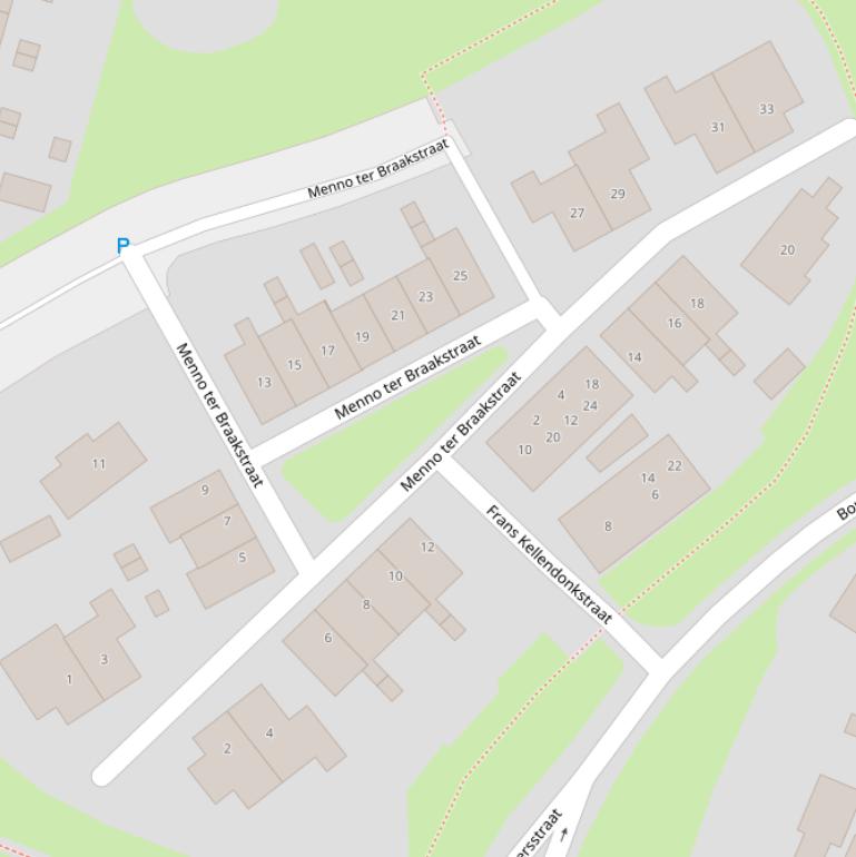 Kaart van de Menno ter Braakstraat.