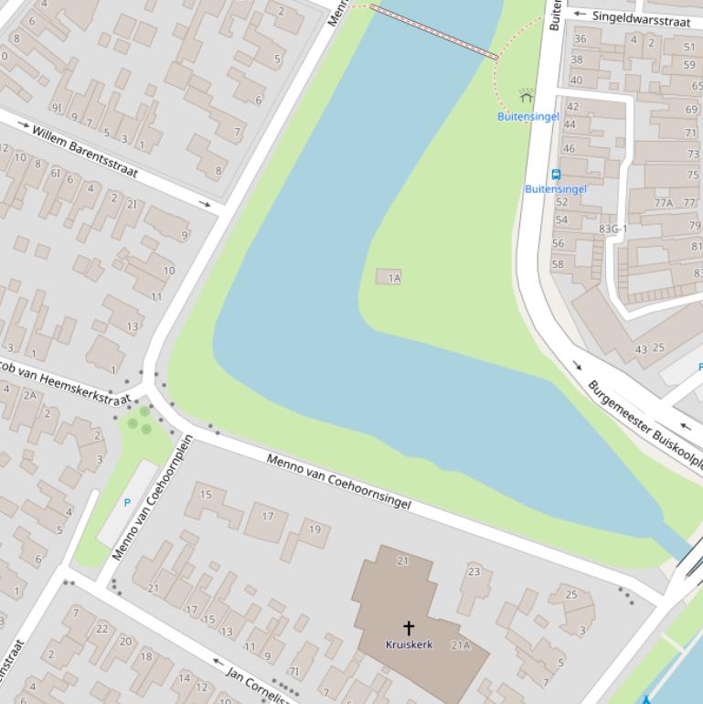 Kaart van de Menno van Coehoornsingel.