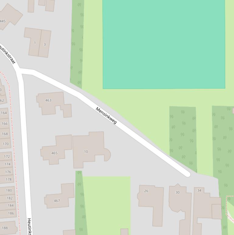 Kaart van de Mensinkweg.