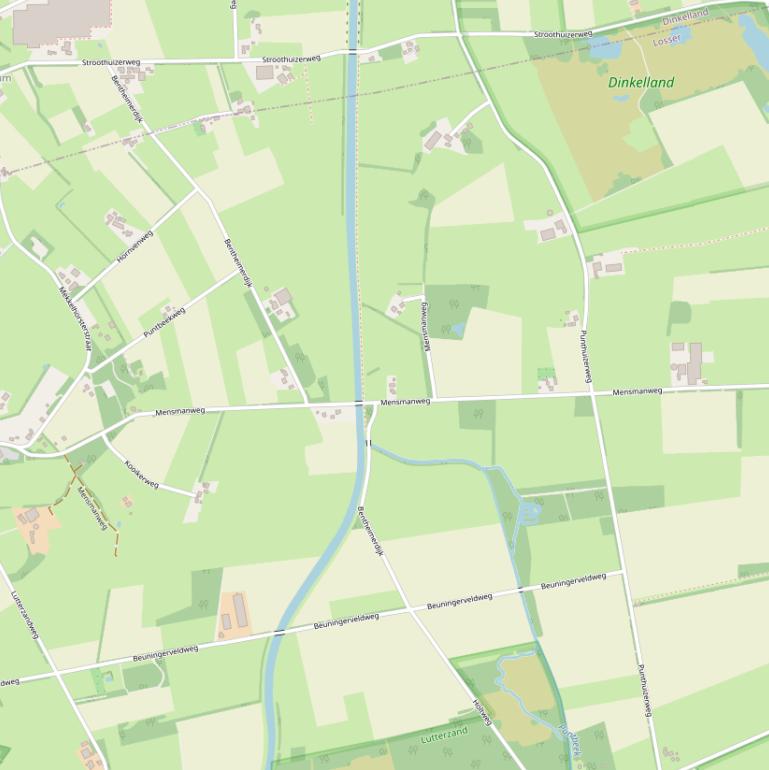 Kaart van de Mensmanweg.