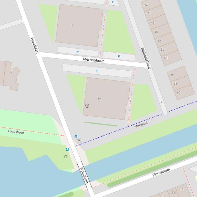 Kaart van  Merbauhout.