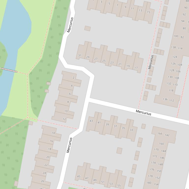 Kaart van  Mercurius.