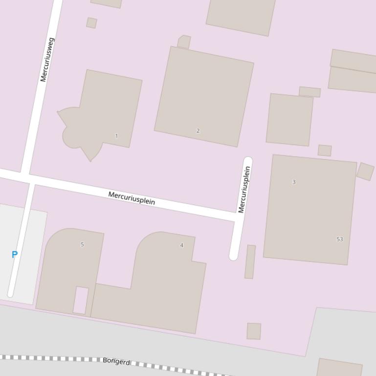 Kaart van het Mercuriusplein.