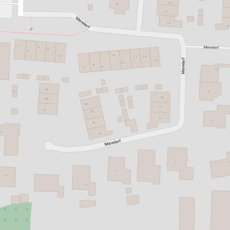 Kaart van het Merelerf.