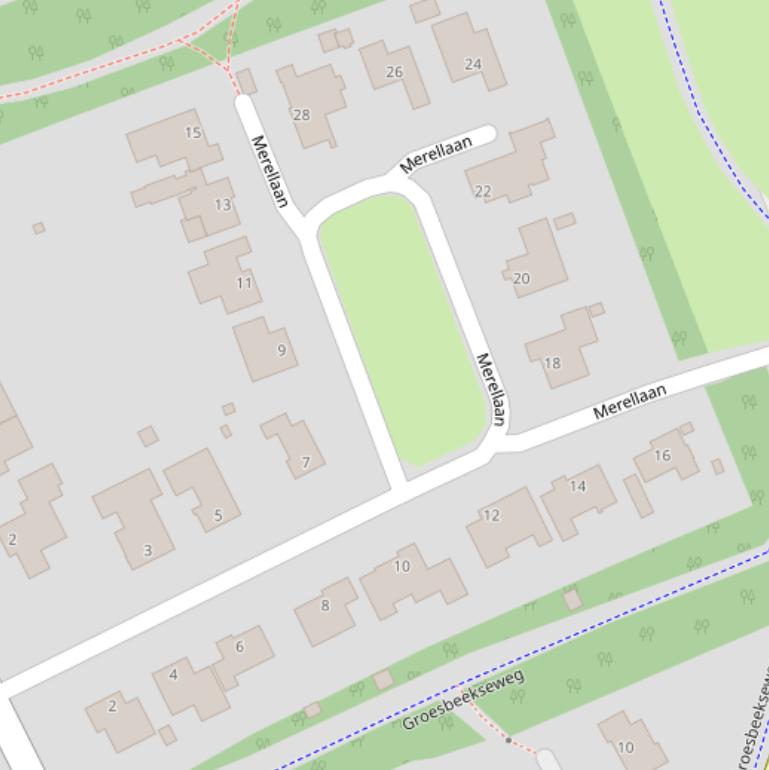 Kaart van de Merellaan.