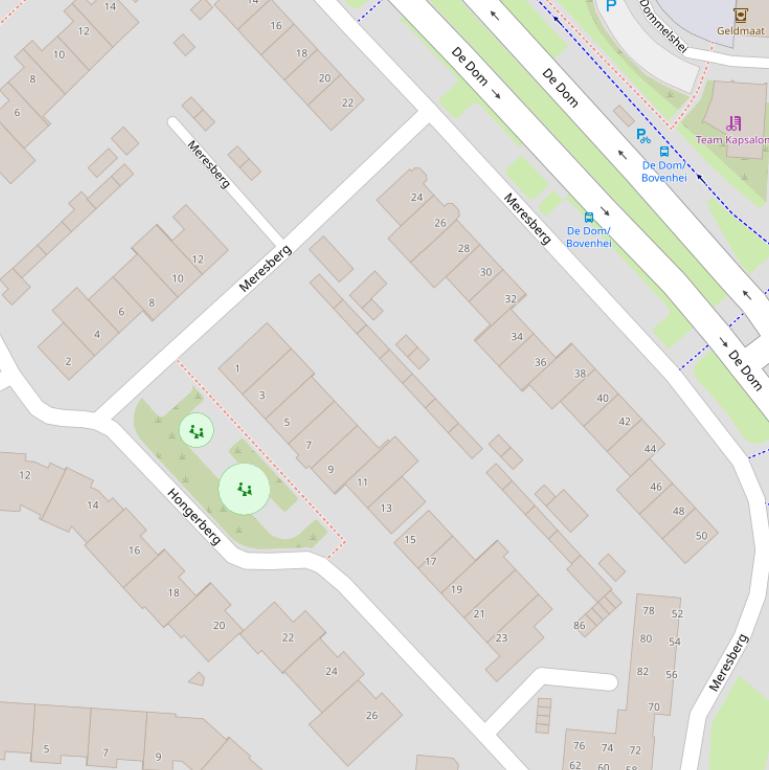 Kaart van  Meresberg.