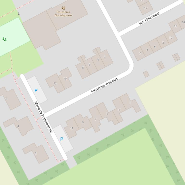 Kaart van de Merientje Visstraat.