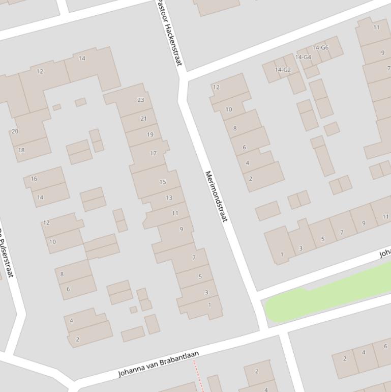 Kaart van de Merimondstraat.