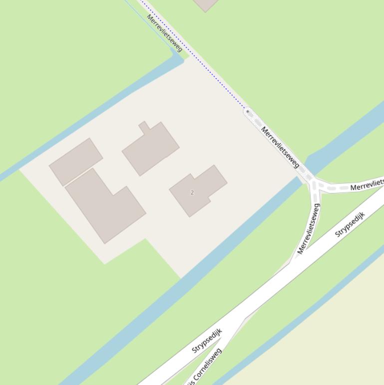 Kaart van de Merrevlietseweg.