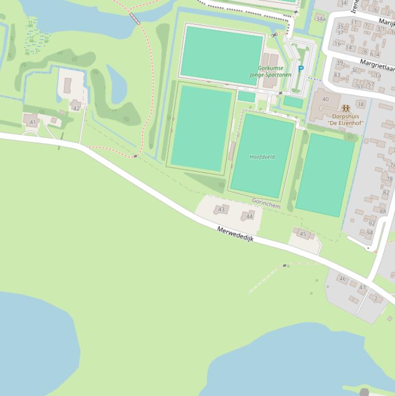 Kaart van de Merwededijk.