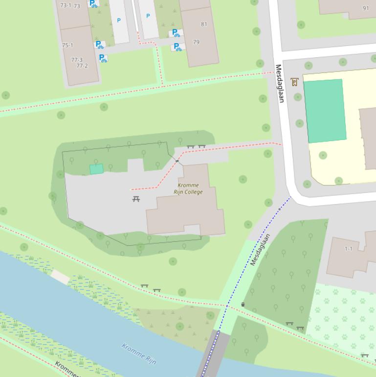 Kaart van de Mesdaglaan.