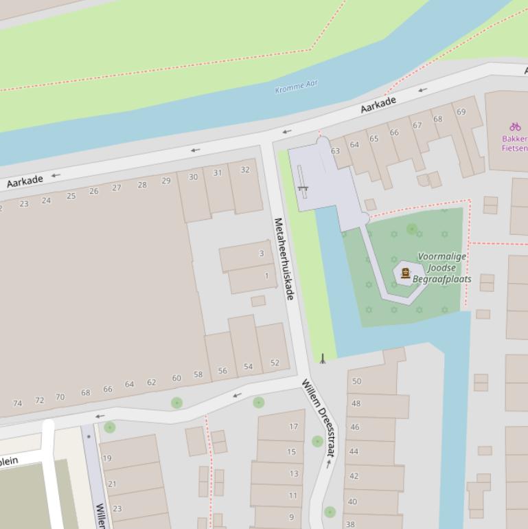 Kaart van de Metaheerhuiskade.