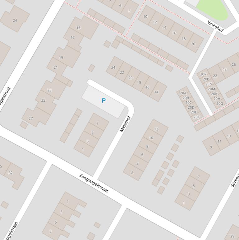 Kaart van de Mezehof.