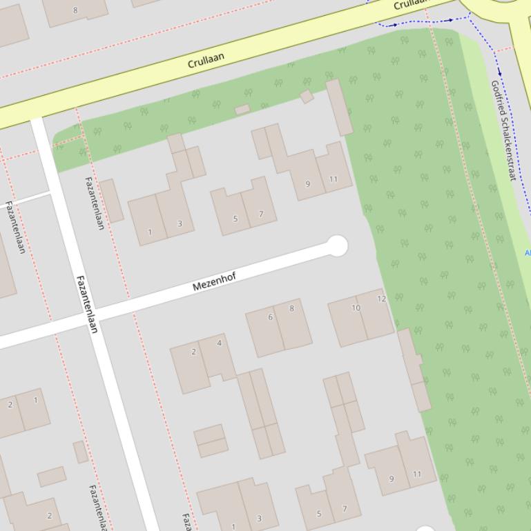 Kaart van de Mezenhof.