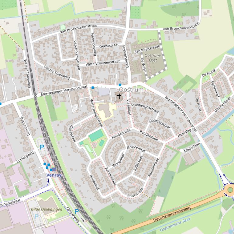 Kaart van de Mgr. Hanssenstraat.