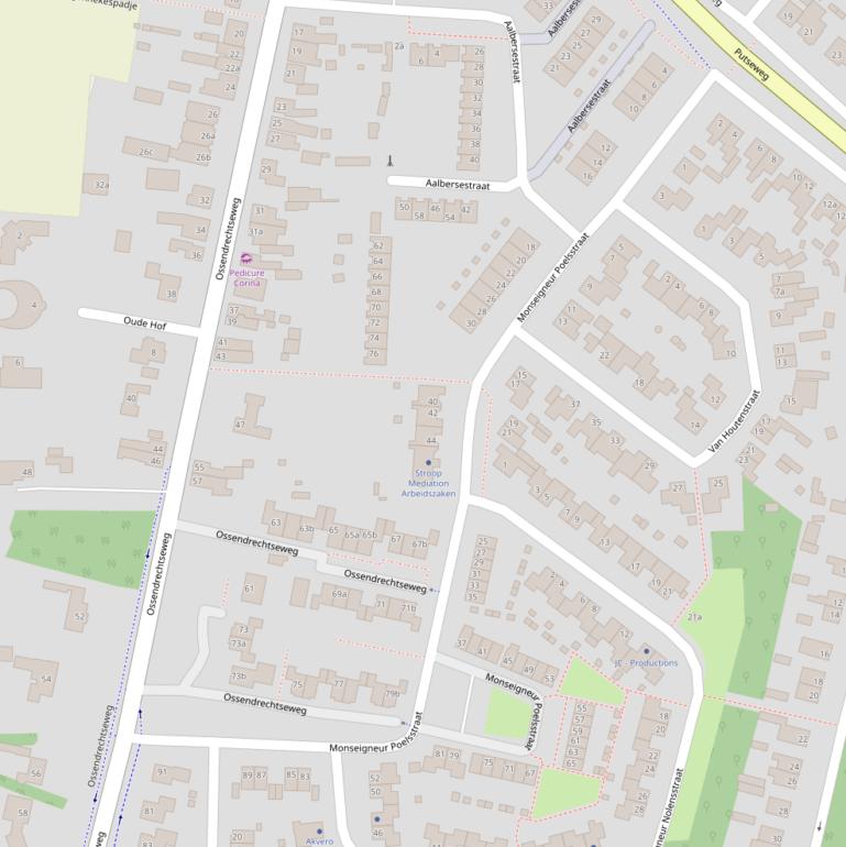 Kaart van de Mgr Poelsstraat.