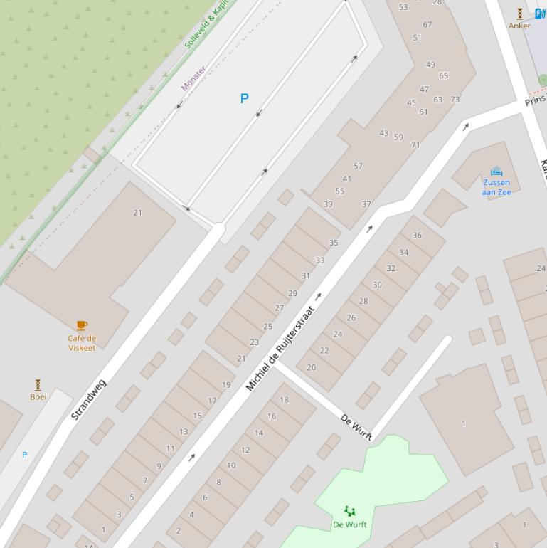 Kaart van  Michiel de Ruijterstraat.