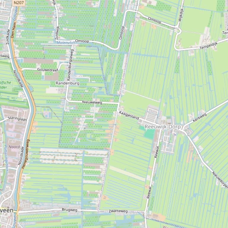 Kaart van de Middelburgseweg.