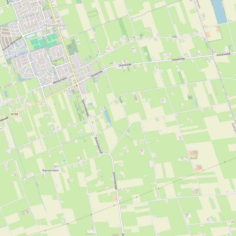 Kaart van de Middeldijk.