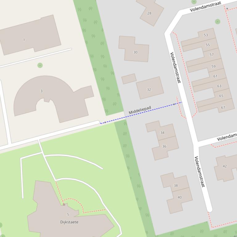 Kaart van het Middeliepad.