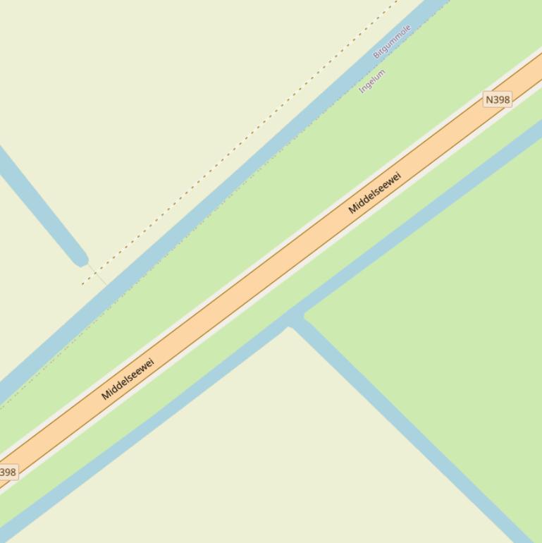 Kaart van  Middelseewei.