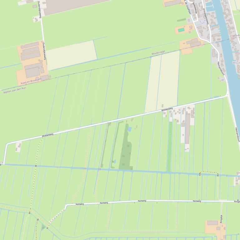 Kaart van de Middelweg.