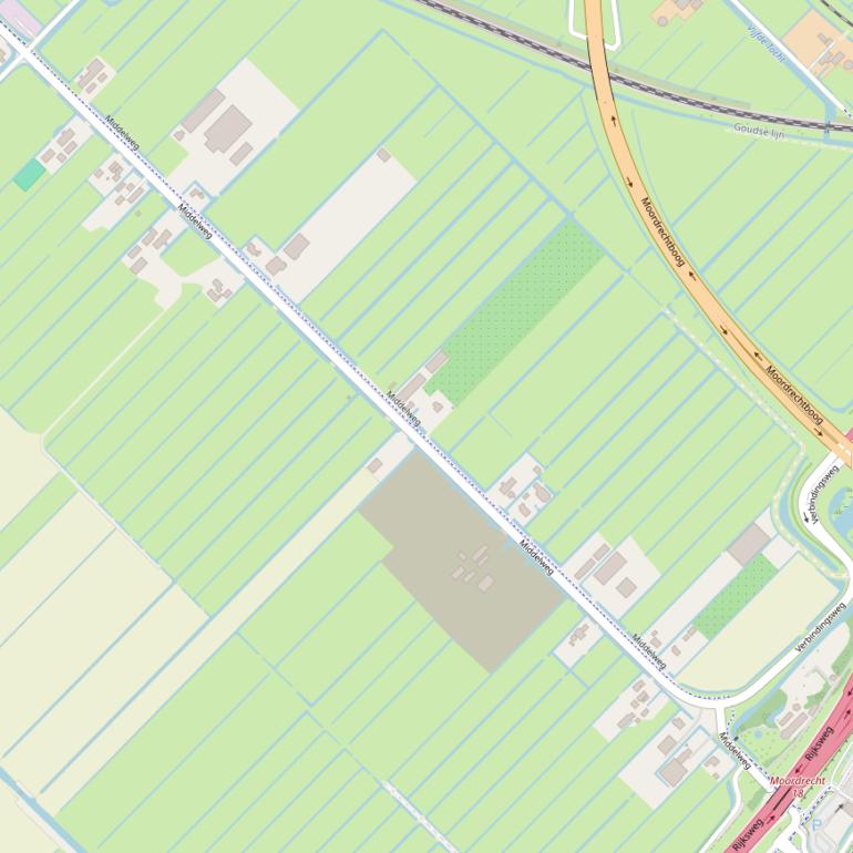 Kaart van de Middelweg.