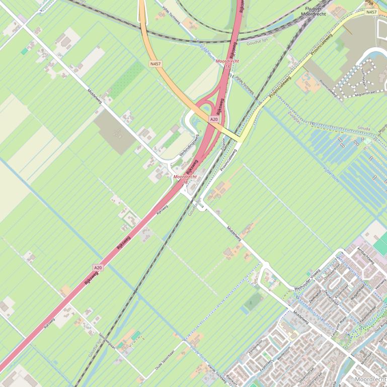 Kaart van de Middelweg.