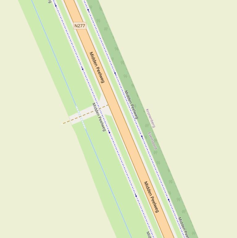 Kaart van  Midden Peelweg.