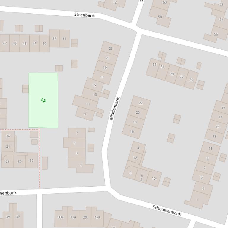 Kaart van  Middenbank.