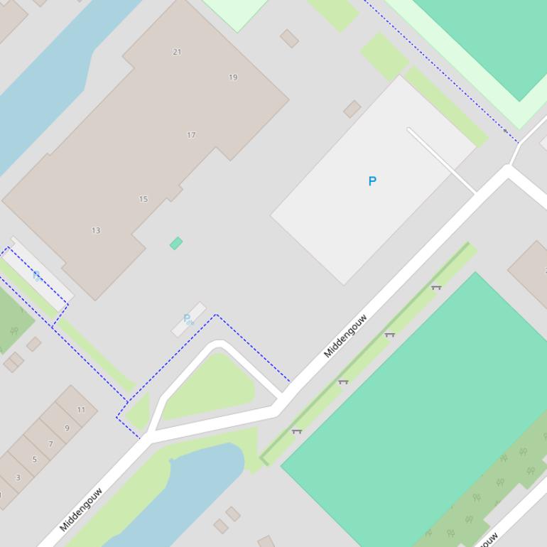 Kaart van  Middengouw.