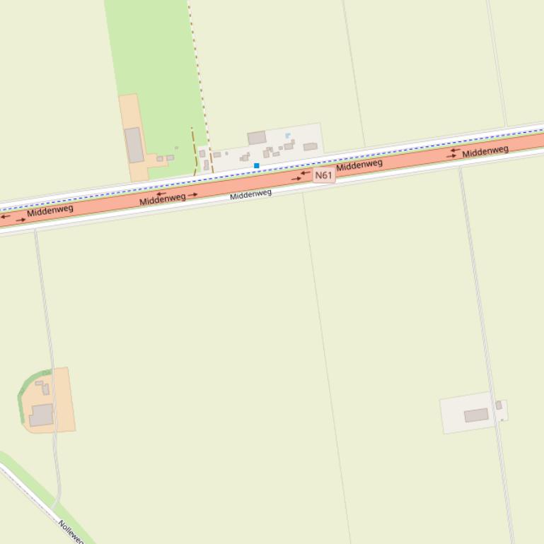 Kaart van de Middenweg.