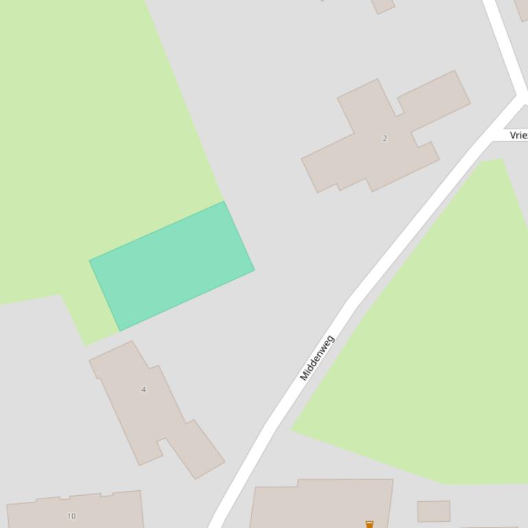 Kaart van de Middenweg.