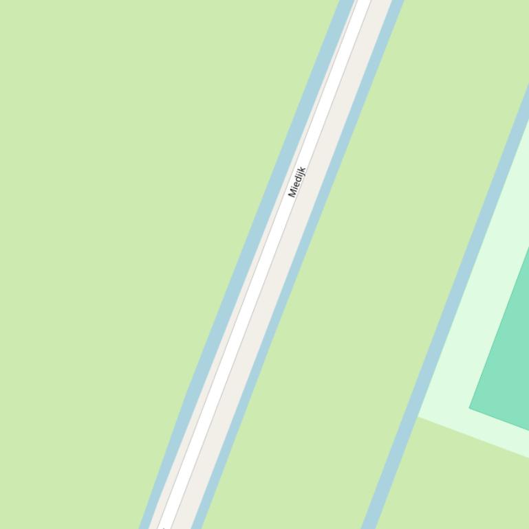 Kaart van de Miedijk.