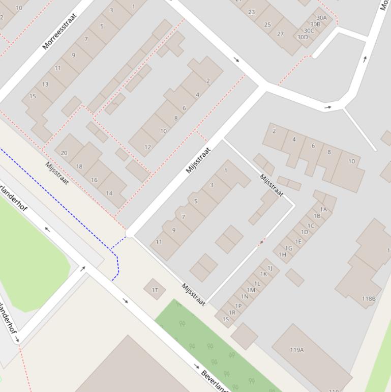 Kaart van de Mijsstraat.