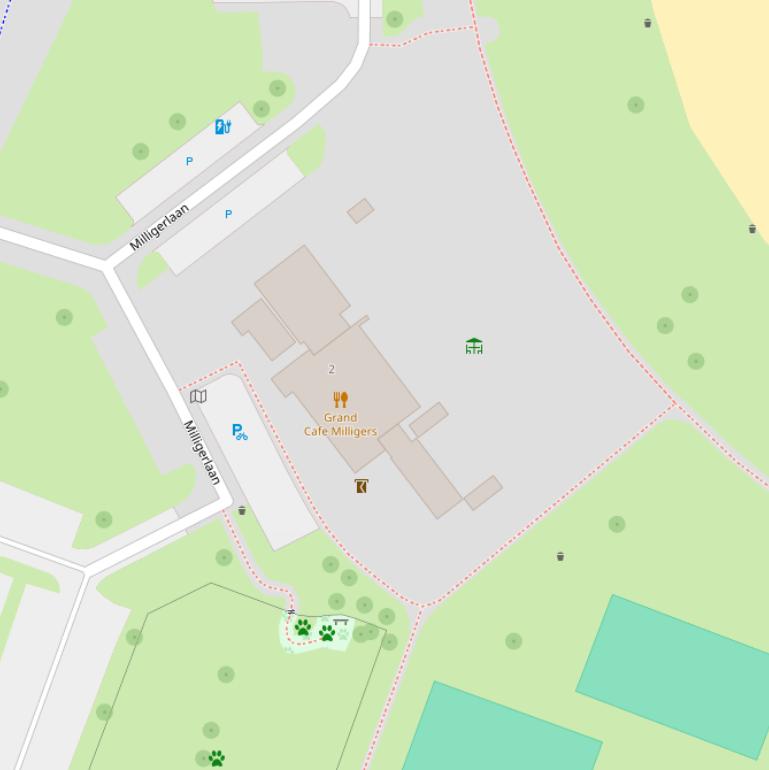 Kaart van de Milligerlaan.